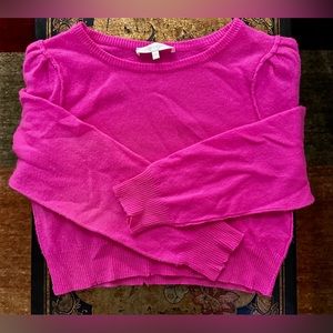 LoveShackFancy Neon Pink Cashmere Sweater